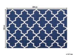 Beliani Bavlnený koberec 140 x 200 cm modrý SILVAN