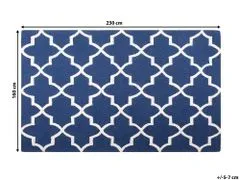 Beliani Bavlnený koberec 160 x 230 cm modrý SILVAN
