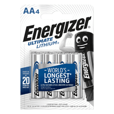 Energizer Tužkové batérie Ultimate Lithium, 4x AA