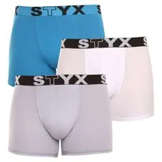 Styx 3PACK pánske boxerky long športová guma viacfarebné (U9696167) - veľkosť M