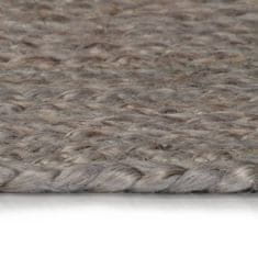Petromila vidaXL Ručne vyrobený koberec sivý 150 cm jutový okrúhly