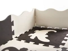 Aga Kontrastné penové puzzle 30 x 30 cm, 25 ks Čierna-smotanová