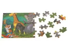 Aga Drevené rozprávkové puzzle Slon 60 dielikov