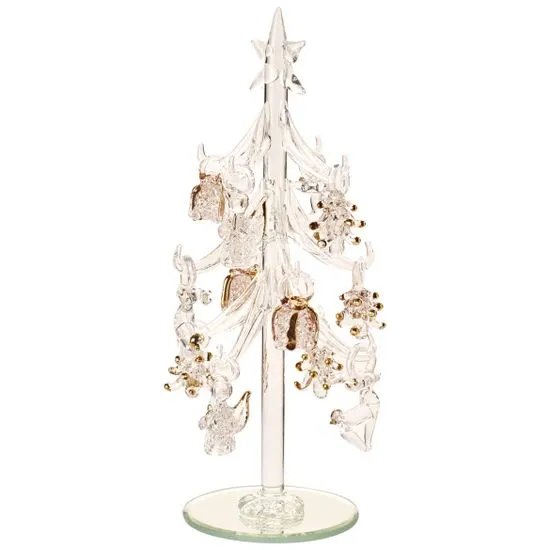 Villeroy & Boch Vianočná sklenená dekorácia WINTER COLLAGE Stromček s ozdobičkami