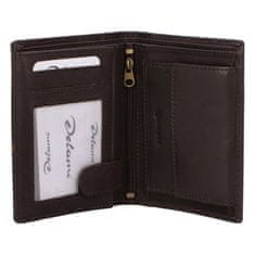 Diviley Pánska kožená peňaženka v dizajne Geogi, hnedá