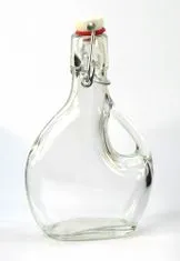 CZ Fľaša sklo 200ml Bocksbeutel číra ucho, patent. uzáver