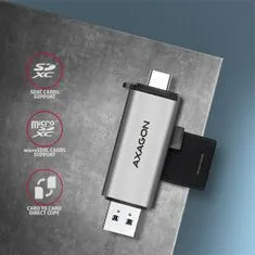 CRE-SAC, USB3.2 Gen 1 Type-C + Type-A externá čítačka kariet SD/microSD, podpora UHS-I