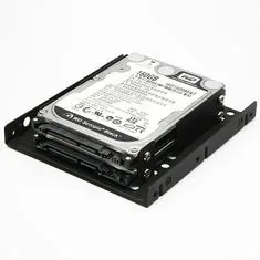 AXAGON RHD-225, kovový rámček pre 2x 2.5" HDD/SSD do 3.5" pozície, montáž ventilátora