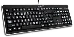 Connect IT LED bielo podsvietená klávesnica s VEĽKÝM fontom