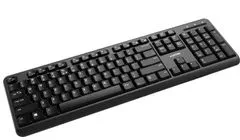 Canyon bezdrôtová klávesnica HKB-W20, 105 kláves,tichá a tenká,velvet serie,RU layout/Cyrilice, čierna