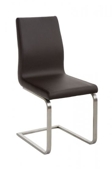 BHM Germany Jedálenská stolička Belfort, syntetická koža, hnedá