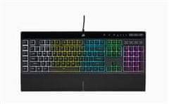 Corsair herná klávesnica K55 RGB PRO, 5Z RGB, Rubber Dome