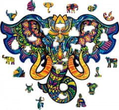 Drevené puzzle Posvätný slon 160 dielikov