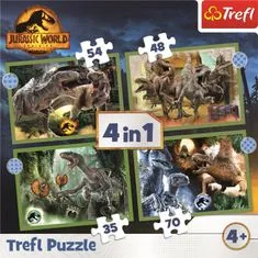 Trefl Puzzle Jurský svet: Nadvláda 4v1 (35,48,54,70 dielikov)