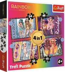 Trefl Puzzle Rainbow High: Módne bábiky 4v1 (35,48,54,70 dielikov)