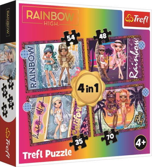 Trefl Puzzle Rainbow High: Módne bábiky 4v1 (35,48,54,70 dielikov)