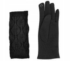 Iso Trade ISO 6413 Zimné rukavice na dotykové displeje 2v1 čierne