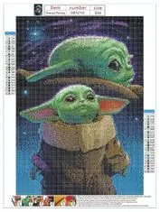 Pronett  2066 Diamantové maľovanie 5D - Yoda, Star Wars