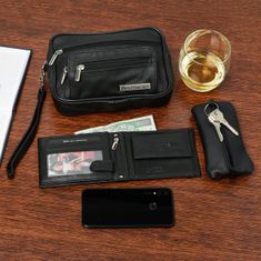 Beltimore  P70 Pánska kožená sada peňaženka RFiD s kľúčenkou a puzdrom