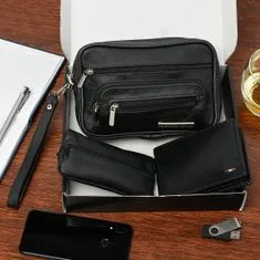 Beltimore  P70 Pánska kožená sada peňaženka RFiD s kľúčenkou a puzdrom