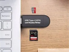 Verk  06258 Čítačka kariet OTG 5 v 1, TF/SD, USB, Micro USB, USB-C