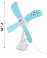 Iso Trade ISO Lopatkový ventilátor Clip
