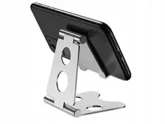 Verk  04109 Stolný kovový držiak na mobil, tablet skladací čierny