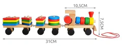 Iso Trade ISO 8243 Drevený vláčik s tvarmi pre deti