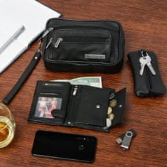 Beltimore  P69 Pánska kožená sada peňaženka RFiD s kľúčenkou a puzdrom