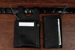 Beltimore Baltimore 043 Kožená peňaženka s puzdrom a retiazkou čierna