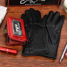 Beltimore  K26 Dámska kožená sada peňaženka červená s rukavicami