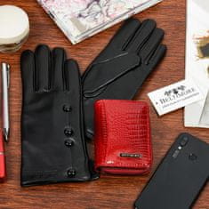 Beltimore  K26 Dámska kožená sada peňaženka červená s rukavicami