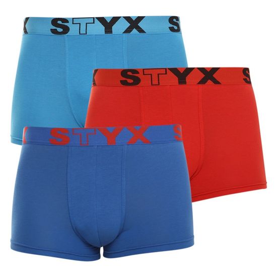 Styx 3PACK pánske boxerky športová guma viacfarebné (G9676964)