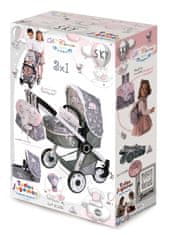 Rappa Skladací kočík pre bábiky 3 v 1 s batôžkom SKY 2020 - 70 cm