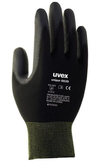 Uvex Rukavice Unipur 6639 vel. 9 / presné práce / suché a mierne vlhké prostredie / vysoká citlivosť / čierne