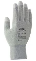 Uvex Rukavice Unipur carbon FT veľ. 9 /citlivé antist. pre presné práce s elektronickými súčiastkami / prstami pokryté uhlom