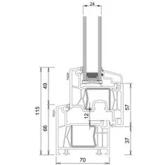 TROCAL Plastové dvere | 90x210 cm (900x2100 mm) | biele | balkónové | otváravé aj sklopné | pravé