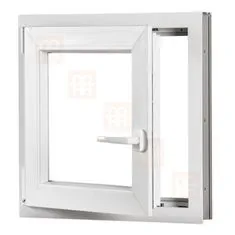 TROCAL Plastové okno | 60x60 cm (600x600 mm) | biele | otváravé aj sklopné | ľavé