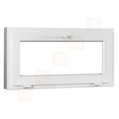 TROCAL Plastové okno | 70x44 cm (700x440 mm) | biele | sklopné | pivničné