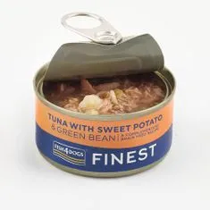 Fish4Dogs Konzerva pre psov Finest s tuniakom, sladkými zemiakmi a zelenými fazuľkami 85 g