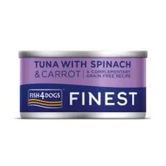 Fish4Dogs Konzerva pre psov Finest tuniak s mrkvou a špenátom 85 g