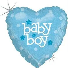 Grabo Nafukovací balónik modré srdce narodenia chlapca 46cm -