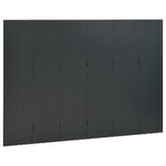Vidaxl 6-panelové paravány 2 ks antracitové 240x180 cm oceľ