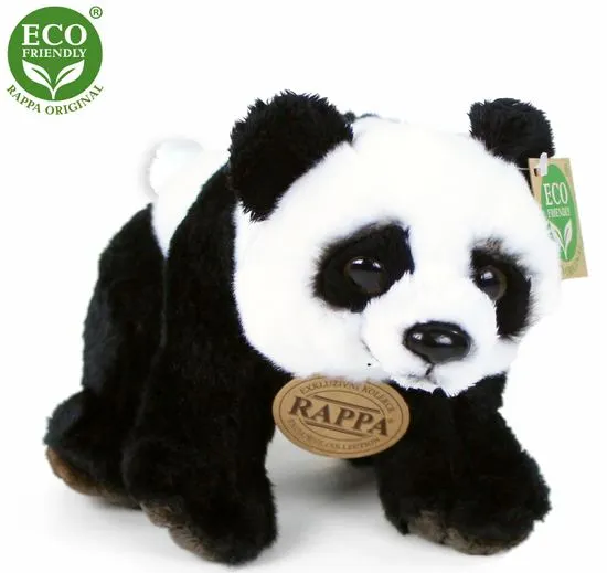 Rappa Plyšová panda sediaca alebo stojaca 22 cm, ECO-FRIENDLY