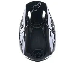 Alpinestars Motokrosová prilba S-M10 Supertech Solid black/glossy carbon veľ. XL
