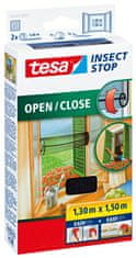 Tesa Insect Stop sieť proti hmyzu Open/Close do okna 1,3×1,5 antracitová 55033-00021-00