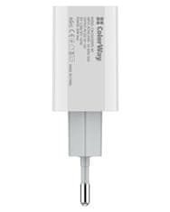 ColorWay 1x USB-C/ sieťová nabíjačka/ 20W/ 100V-240V/ Biela
