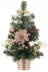 Strend Pro Stromček MagicHome Vianoce, ozdobený, bronzový, 30 cm