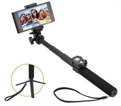 GoGEN Selfie tyč 5 teleskopická, bluetooth, GOGBTSELFIE5B čierna
