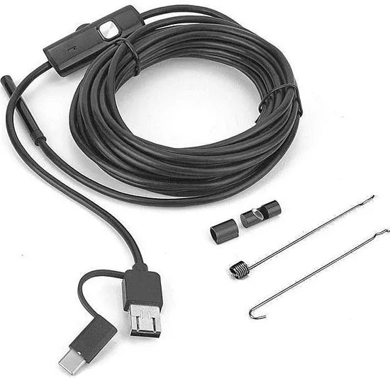 HADEX Endoskop - Inšpekčná kamera Y102, 5,5mm, Micro USB, USB, kábel 5m